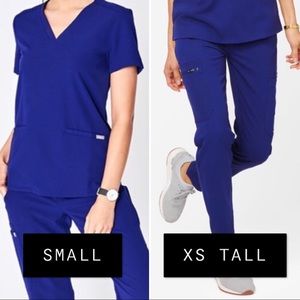 SOLD DO NOT BUY Figs deep royal blue SET